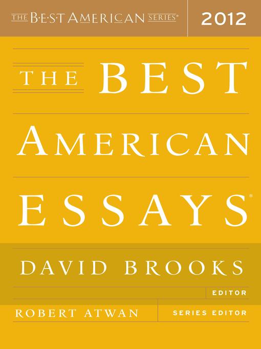 Title details for The Best American Essays 2012 by Robert Atwan - Wait list